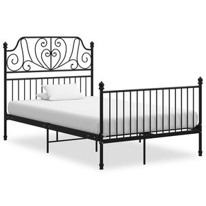 vidaXL Okvir za krevet crni metalni 120 x 200 cm