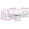vidaXL Set lounge namje&scaron;taja za vrt 6 pcs Vosak Smeđa Masivna borovina