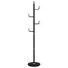 vidaXL Stalak za kapute crni 183 cm od željeza obloženog prahom
