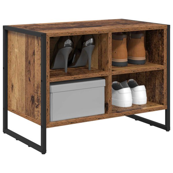 vidaXL Ormar za cipele Staro drvo 60 x 35 x 44 cm Konstruirano drvo