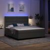 vidaXL LED Box Spring Krevet Tamno siva 180 x 200 cm tkanina