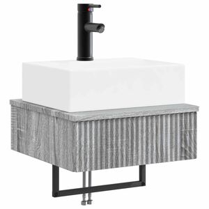 vidaXL Zidni sudoper Siva Sonoma 40 x 41 x 39 cm Konstruirano drvo
