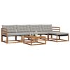 vidaXL Set vanjskih sofa s jastukom 6 pcs Prirodna i svijetlo siva