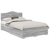 vidaXL Krevetna konstrukcija s ladicama Siva Sonoma 135 x 190 cm