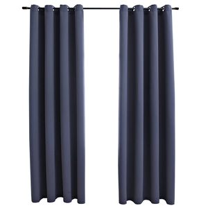 vidaXL Zavjese za zamračivanje s prstenima 2 kom antracit 140 x 175 cm
