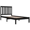 vidaXL Okvir za krevet od borovine crni 75 x 190 cm jednokrevetni
