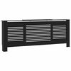 vidaXL Pokrov za radijator MDF crni 205 cm