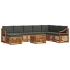 vidaXL Set vanjskih sofa 9 kom. Prirodna i antracit