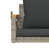 vidaXL Klupa za ljuljanje s jastucima siva 109x62x40 cm od poliratana
