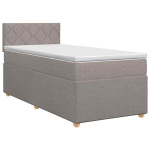 vidaXL Boxspring krevet s madracem Sivosmeđa 80 x 200 cm Tkanina