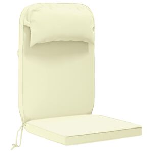 vidaXL Jastuk za sunčanje 100% poliester Krem 55 x 124 x 5 cm
