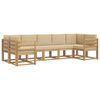 vidaXL Set vanjskih sofa 7 kom. Bijela i bež