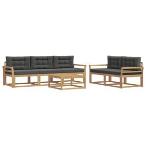 vidaXL Set vanjskih sofa 6 kom. Bijela i antracit