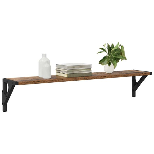 vidaXL Police na zidu s policom 2 pcs Staro drvo 80 x 15 x 15,5 cm