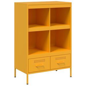 vidaXL Visoka komoda boja senfa 68x39x101,5 cm od čelika