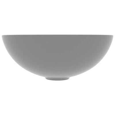 vidaXL Kupaonski umivaonik od keramike svjetlosivi okrugli