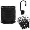 vidaXL Bungee užadi s kukama 4 mm Crna PP i guma