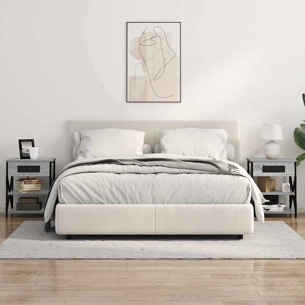 vidaXL Noćni ormar Siva Sonoma 41 x 31 x 51 cm Konstruirano drvo