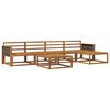 vidaXL Set vanjskih sofa 6 pcs Prirodna Čvrsto drvo akacije