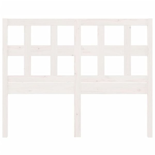 vidaXL Uzglavlje za krevet bijelo 205,5x4x100 cm od masivne borovine