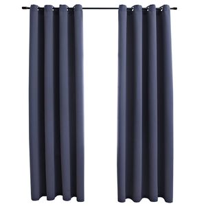 vidaXL Zavjese za zamračivanje s prstenima 2 kom antracit 140 x 245 cm