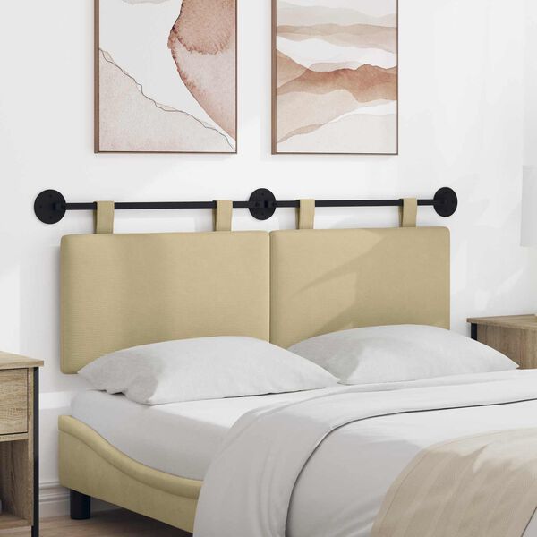 vidaXL Držeće uzglavlje Zidne Svijetlozeleni sivi 150 x 55 x 5 cm