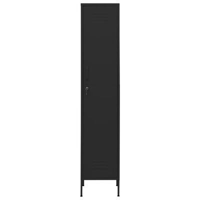 vidaXL Ormarić s ključem crni 35 x 46 x 180 cm čelični
