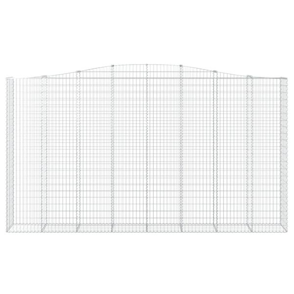 vidaXL Lučne gabionske ko&scaron;are 10kom 400x50x220/240cm pocinčano željezo