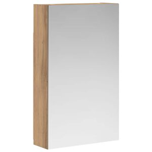 vidaXL Kupaonski ormar s ogledalom s policom Umjetnička hrastovina