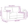 vidaXL Sofa 3 pcs Svijetlo siva 219 x 80 x 82 cm Platnasta tkanina