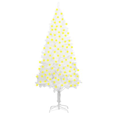 vidaXL Umjetno osvijetljeno božićno drvce bijelo 240 cm