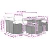 vidaXL Sjedeća garnitura za vrt 7 pcs Svjetlosiva Poli Ratan