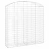 vidaXL Gabionska ko&scaron;ara s lukom 200x50x200/220 cm pocinčano željezo
