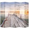 vidaXL Sklopiva sobna pregrada s uzorkom jezera 228 x 170 cm