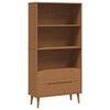 vidaXL Police za knjige MOLDE 85 x 35 x 170,5 cm Masivna borovina