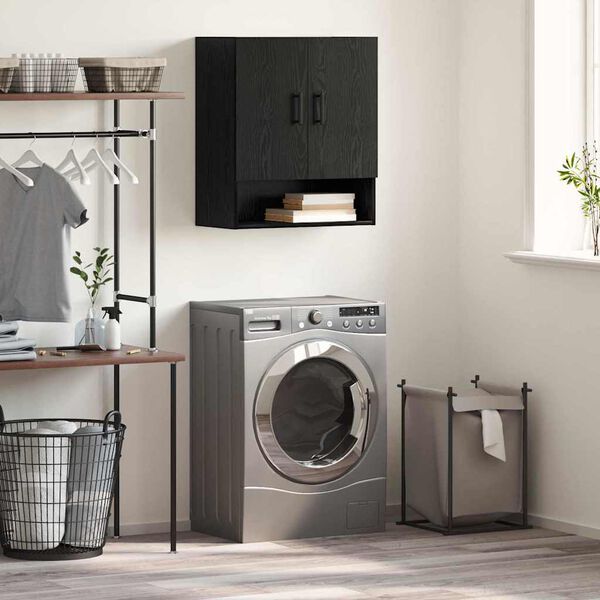 vidaXL Ormar za montažu na zid Zidne Crni hrast 60 x 31 x 70 cm