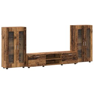 vidaXL Set TV komoda FLORIN 3 pcs Staro drvo Konstruirano drvo