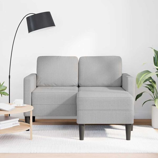 vidaXL Sofa 2-sjed s ležaljkom u obliku slova L oblak siva 125 cm