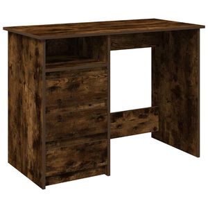 vidaXL Radni stol boja dimljenog hrasta 102x50x75 cm konstruirano drvo