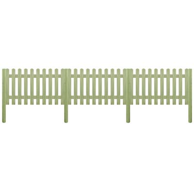 vidaXL Ograda od kolaca od impregnirane borovine 5,1 m 150 cm 6/9 cm