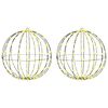 vidaXL Lopta s 320 LED svjetlima 2 pcs Topla bijela 50 cm Metal