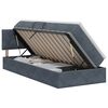 vidaXL Krevet s od storage s uzglavljem Tamnosiva 90 x 190 cm Bar&scaron;un