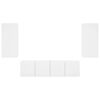 vidaXL 4-dijelni zidni TV elementi s LED bijeli od konstruiranog drva