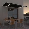 vidaXL Tenda na ručno uvlačenje s LED svjetlima 450 x 300 cm antracit