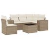 vidaXL 6-dijelni set vrtnih sofa s jastucima bež od poliratana