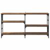 vidaXL Konzolna stolica s policom Staro drvo 150 x 29 x 76,5 cm