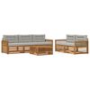 vidaXL Set vanjskih sofa 6 kom. Prirodna i svjetlosiva