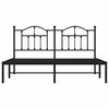 vidaXL Metalni okvir za krevet s uzglavljem crni 180x200 cm