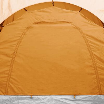 vidaXL Šator za kampiranje za 6 osoba sivo-narančasti