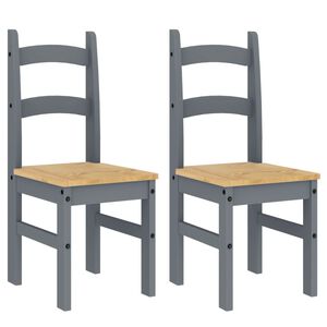 vidaXL Blagovaonske stolice 2 kom sive 40x46x99 cm od masivne borovine